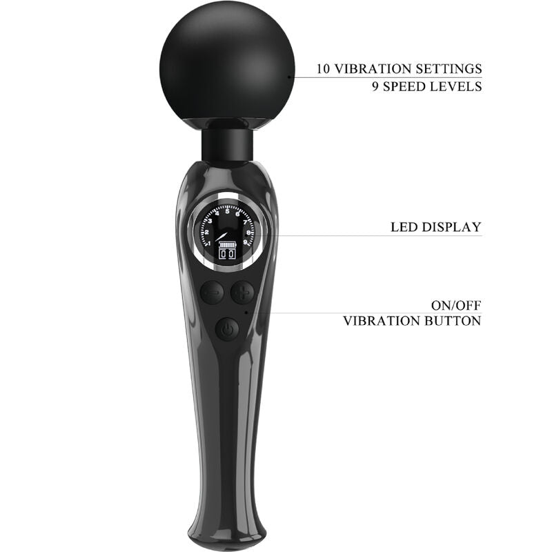 PRETTY LOVE - VIBRADOR SKYLER WAND PRETO