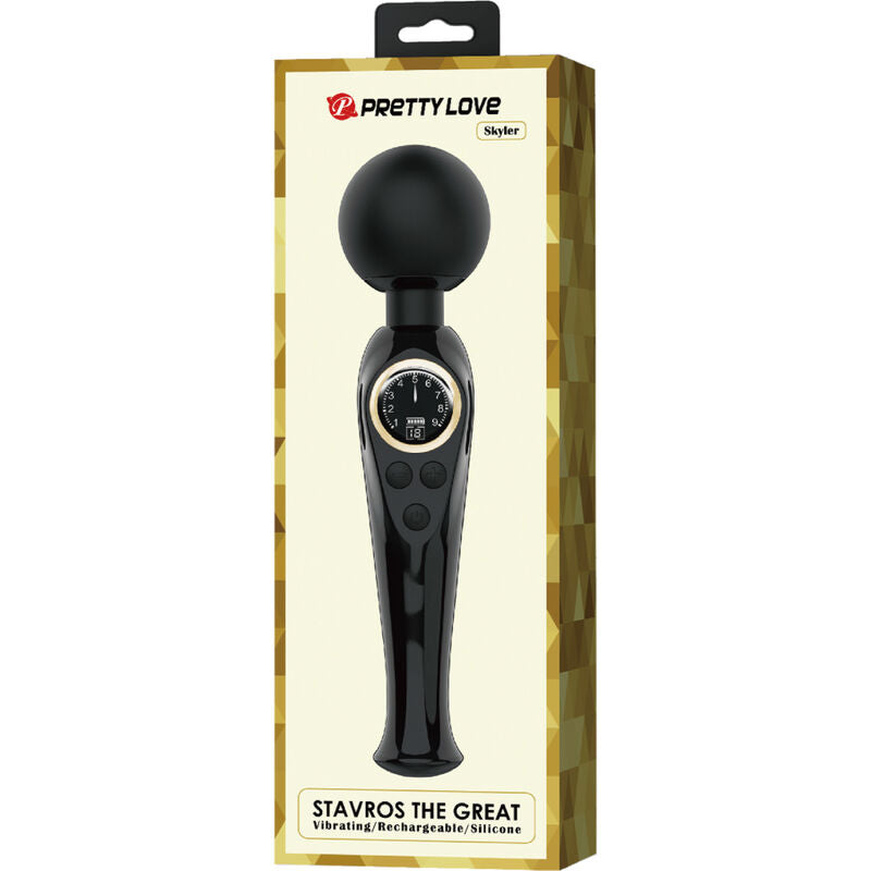 PRETTY LOVE - VIBRADOR SKYLER WAND PRETO
