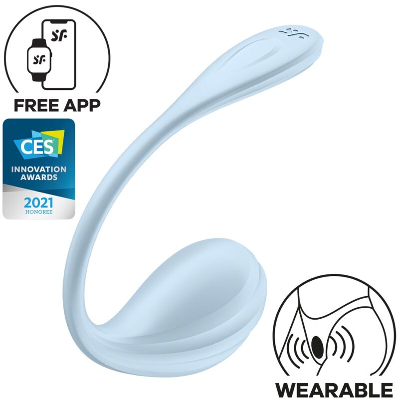 Satisfyer - Estimulador de Ponto G Smooth Petal Azul Céu Aplicativo Gratuito