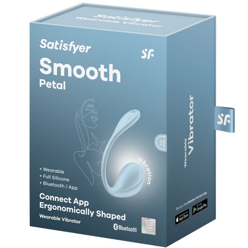 Satisfyer - Estimulador de Ponto G Smooth Petal Azul Céu Aplicativo Gratuito