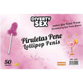 50 penis-shaped lollipops gin tonic-strawberry flavor 10% alcohol