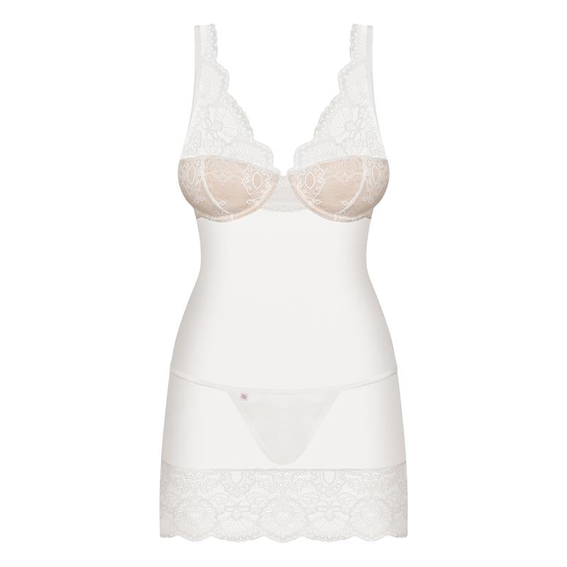 853-CHE-2 Chemise AND Thong White