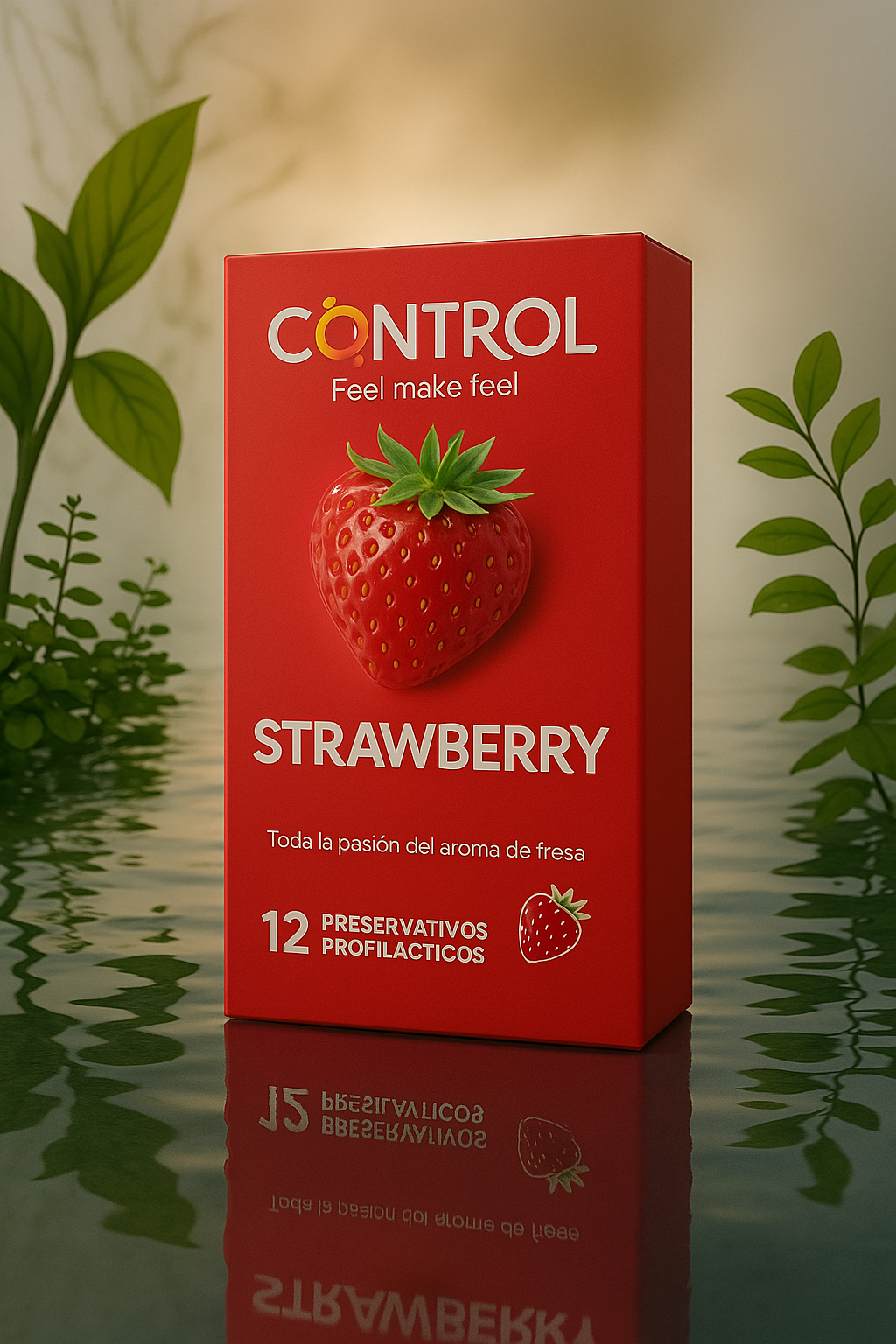 CONTROL CONDOMS - ADAPTS STRAWBERRY 12 UNITS
