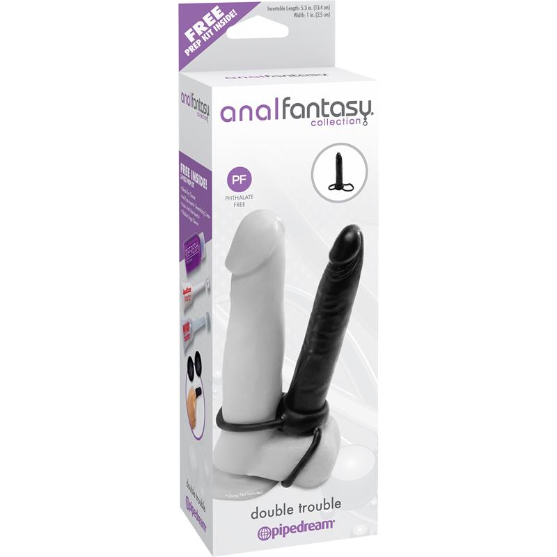 Anal Dildo Double Trouble - Colour Black