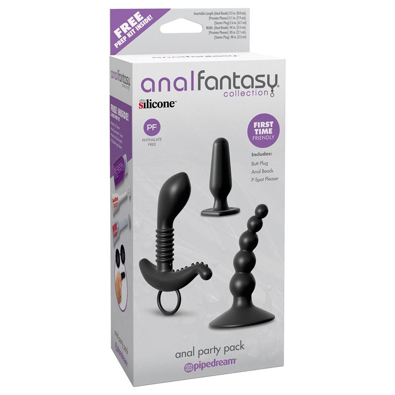 Anal Party 3pcs Pack Black