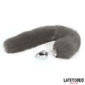 Anal plug with tail Gray 40 cm