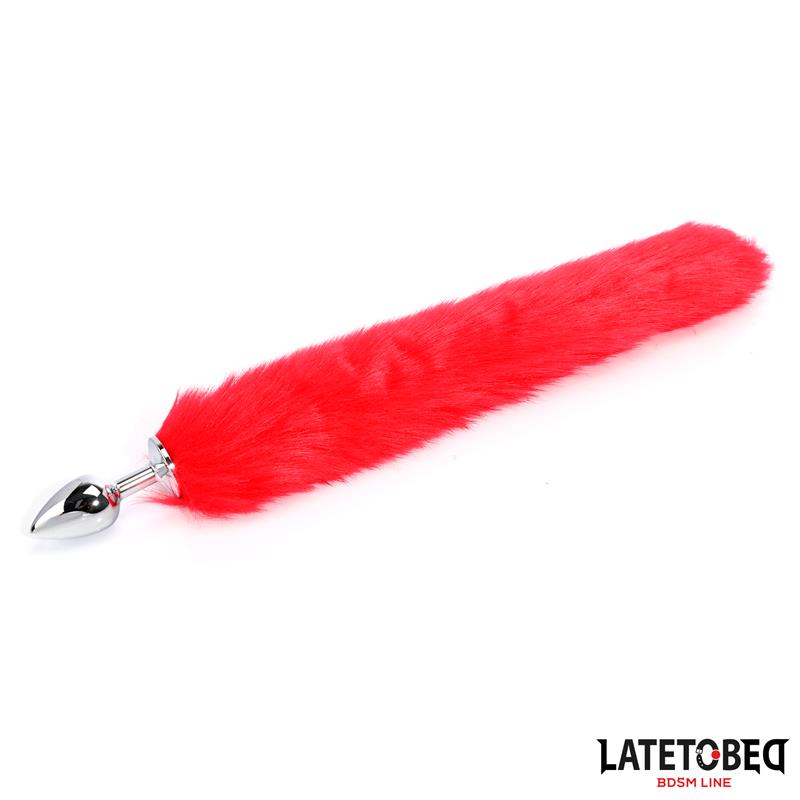 Anal plug with tail Red 40 cm