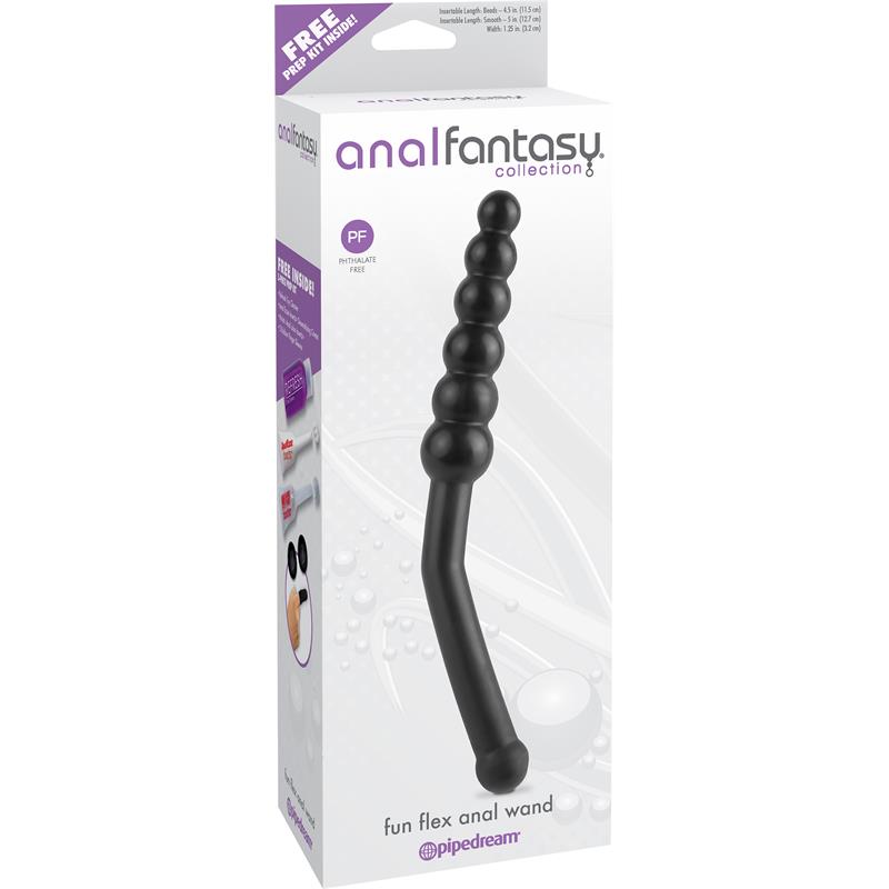 Anal Stimulator Fun Flex Anal Wand Black