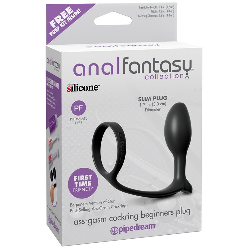 Ass-Gasm Cockring for Beginners Colour Black