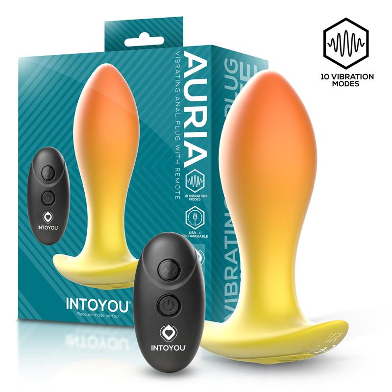 Auria Vibrating Anal Plug with Remote Control USB-C