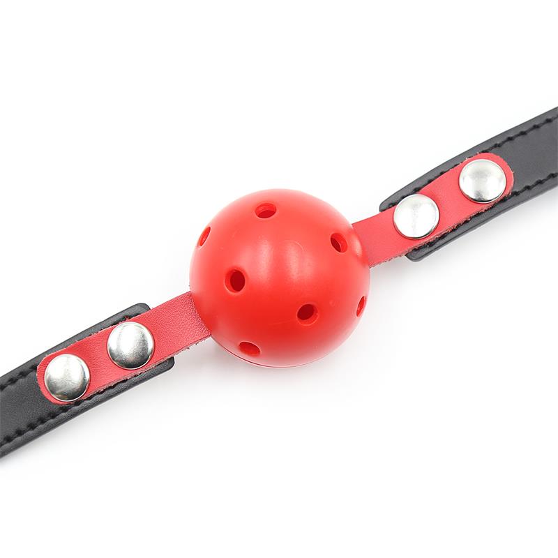 Ball Gag Breathable Black/Red