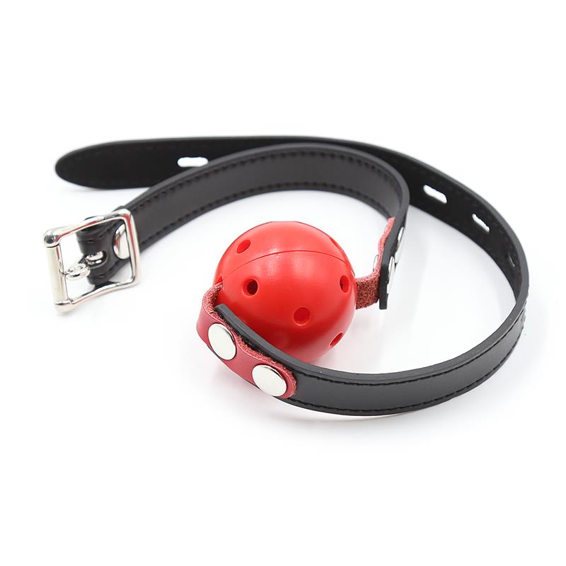 Ball Gag Breathable Black/Red