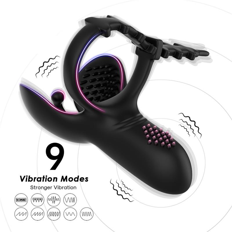 Ball Pack and Penis Vibrating Ring Adjustable
