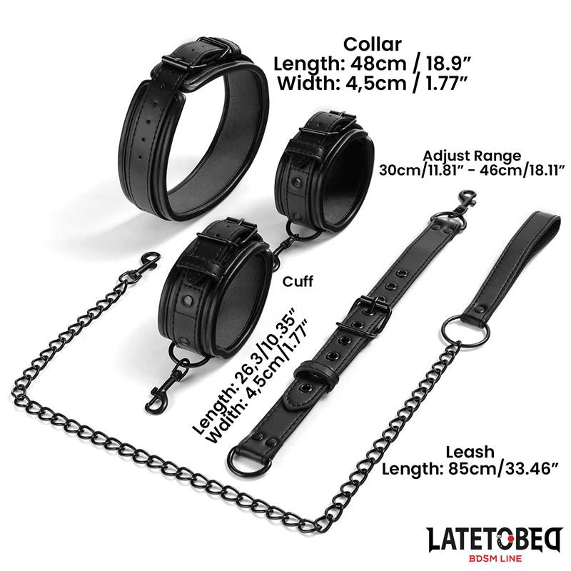 Behind back neck to wrist restraints