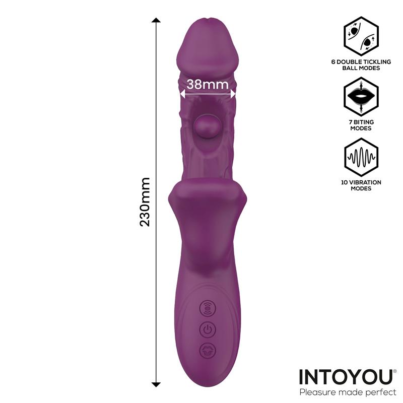 Bella Vibe with Double Tickling Ball and Biting 3 Motors