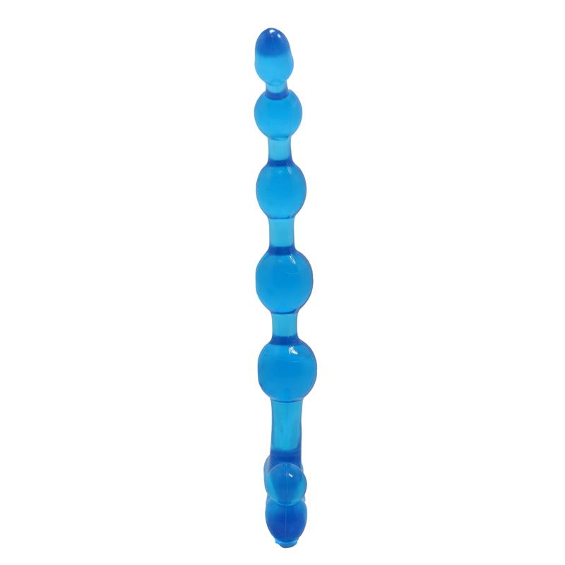 Bendy Twist Anal Beads Blue