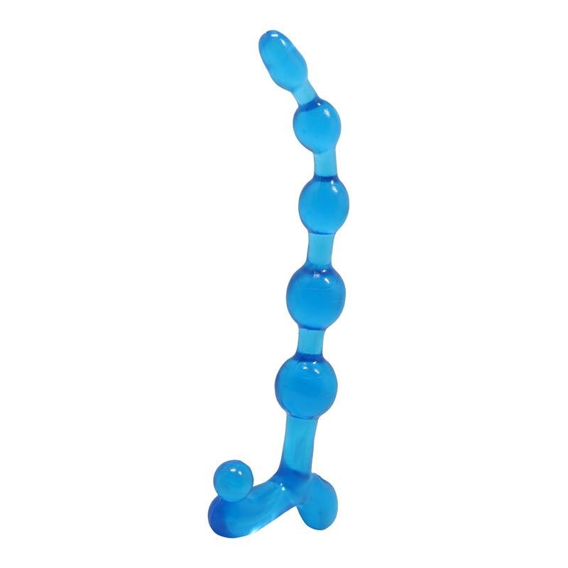 Bendy Twist Anal Beads Blue