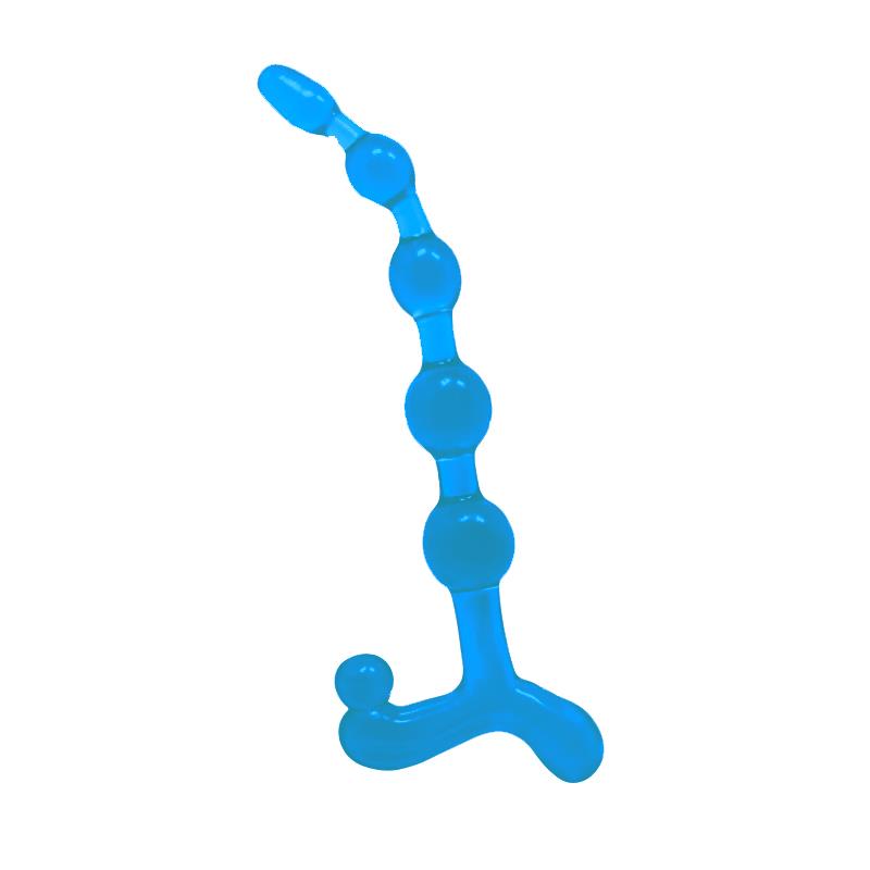 Bendy Twist Anal Beads Blue