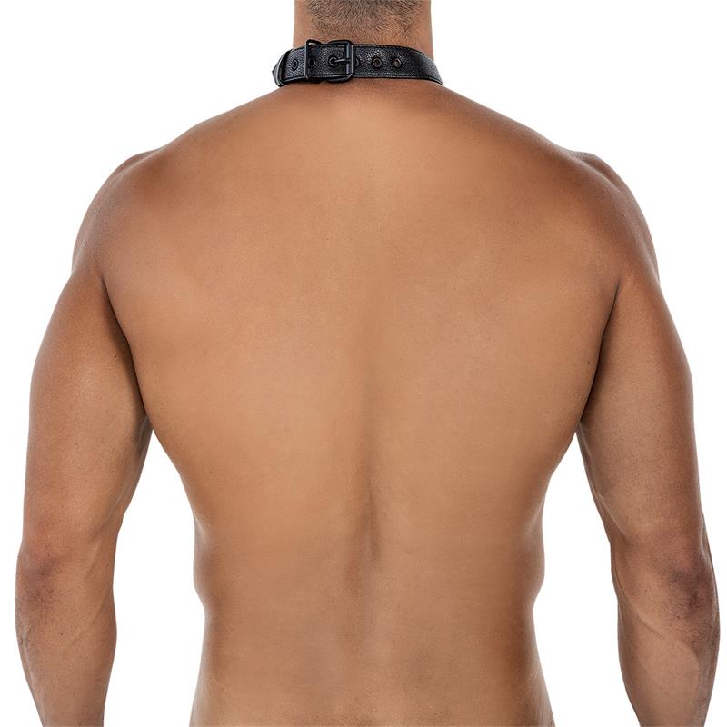 BL4CK08 C-Ring Body Collar Blackleatherlike One Size
