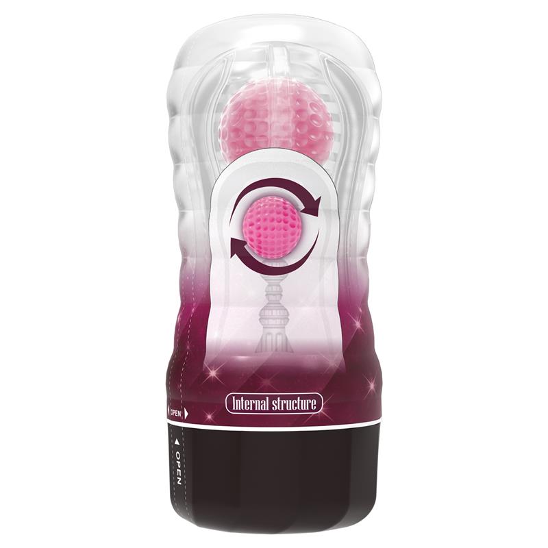 Black Hole Ball-Rolling Masturbator Cup Pink