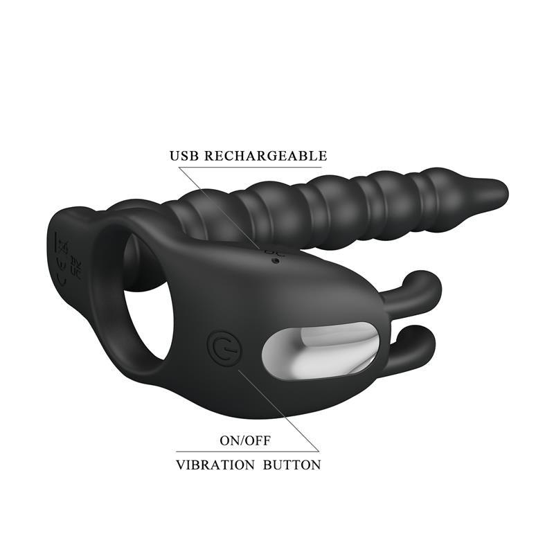Blackney Cock Ring Vibrator Plug Silicone