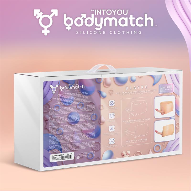 Blayke Boxer with 18 cm Built-in Penis Liquid Silicone One Size