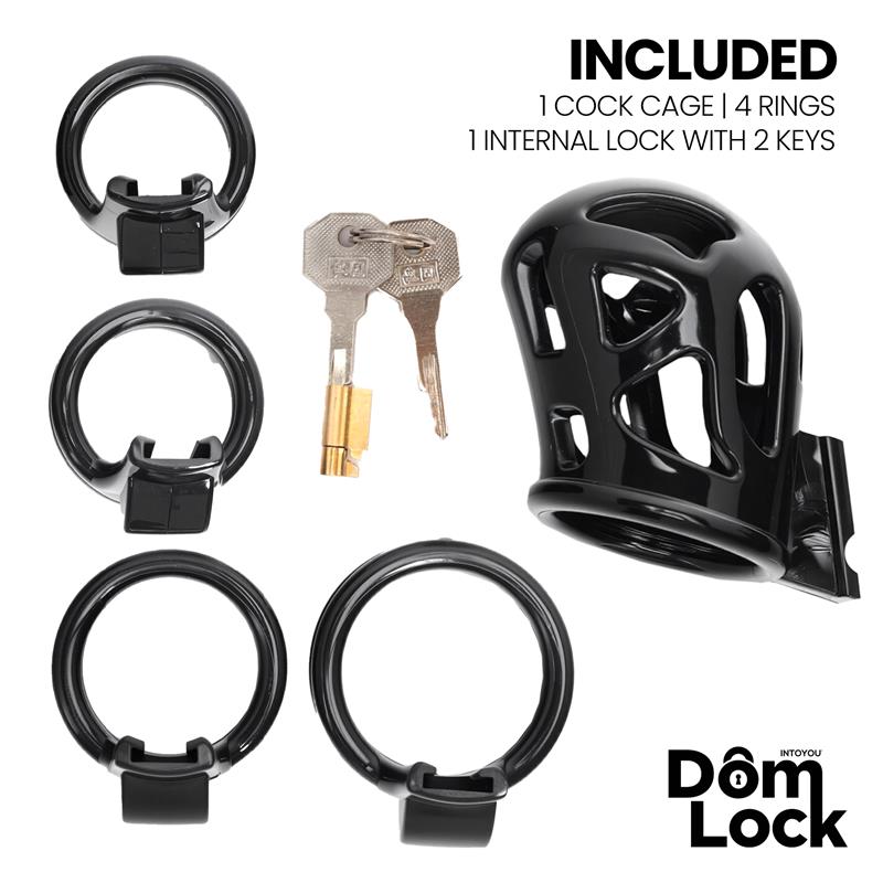 Block Chastity Cage with Internal Lock
