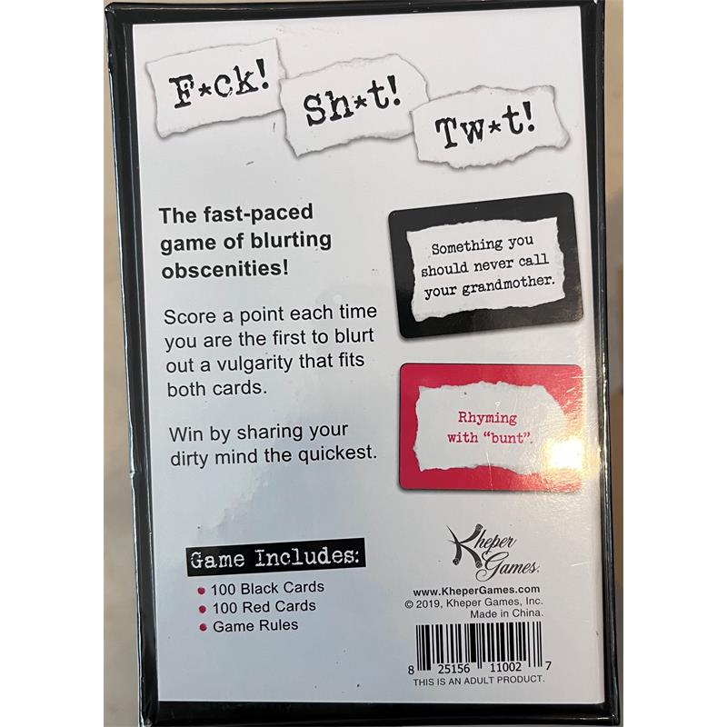Board Game F*ck! Sh*t! Tw*t!