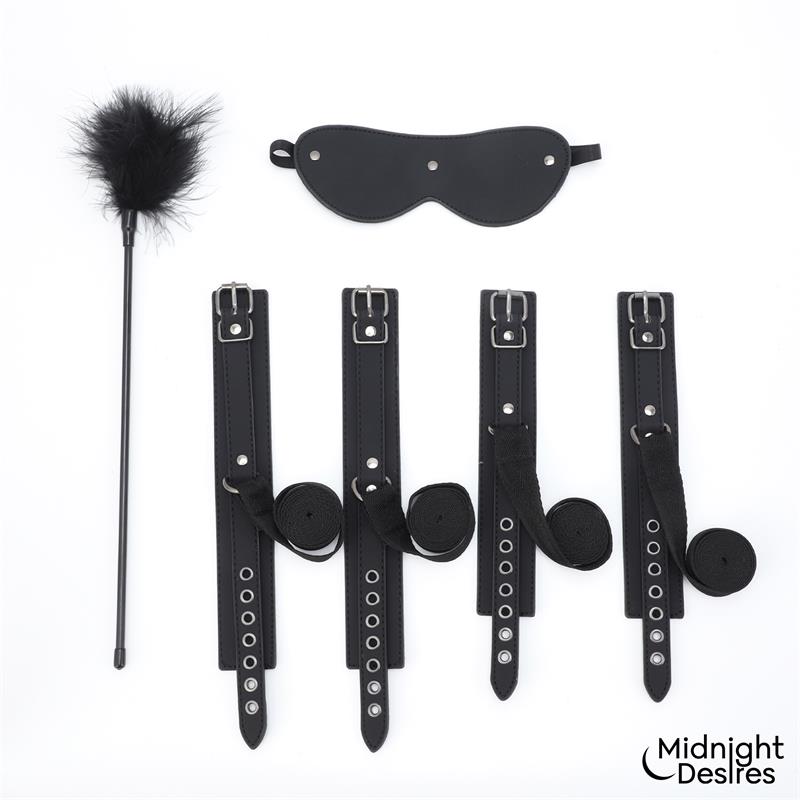 Bondage Set with Blindfold, Feather Tickle and Cuffs