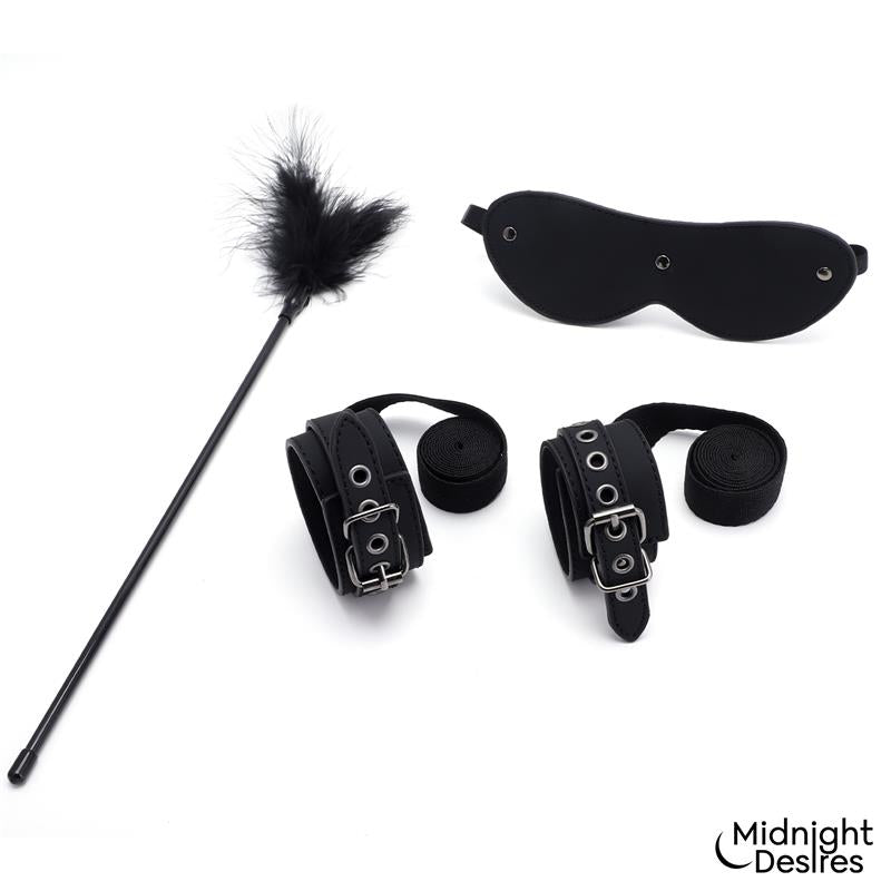 Bondage Set with Blindfold, Feather Tickle and Cuffs