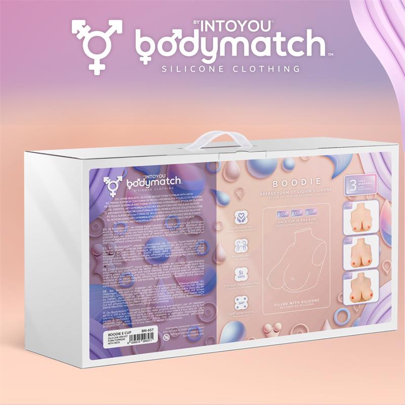 Boodie Realistic Breast Form E Cup Liquid Silicone
