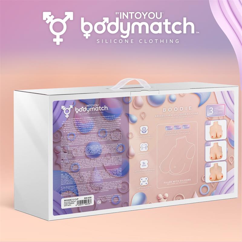 Boodie Realistic Breast Form G Cup Liquid Silicone