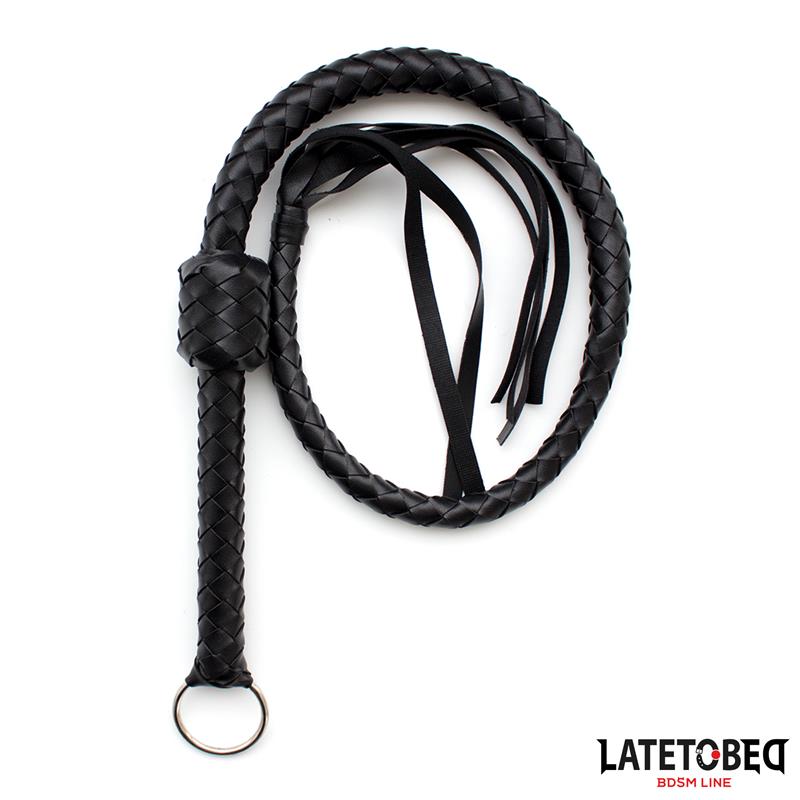 Braided Whip Black 116cm