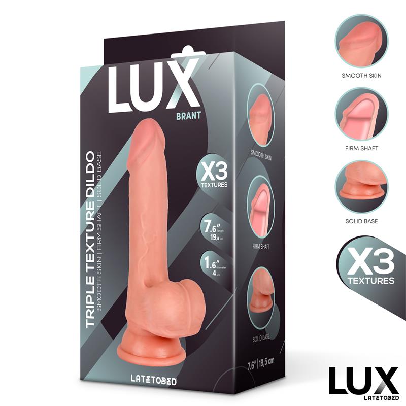Brant Triple Density Dildo with Balls 7.6