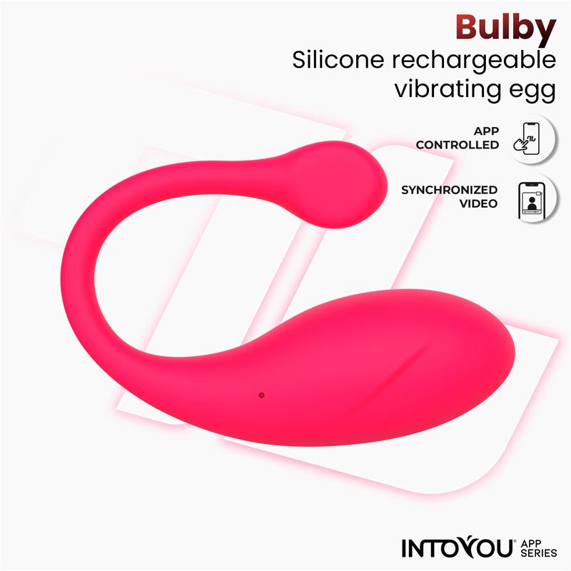 Bulby Vibrating Egg with App Dark Pink