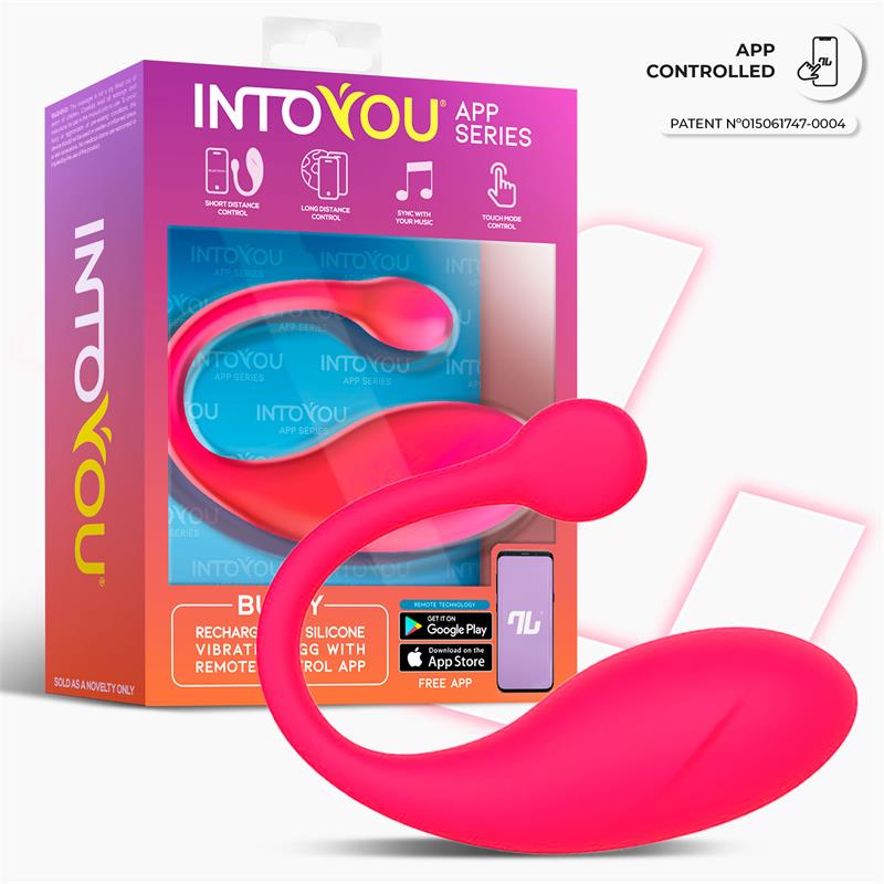 Bulby Vibrating Egg with App Dark Pink