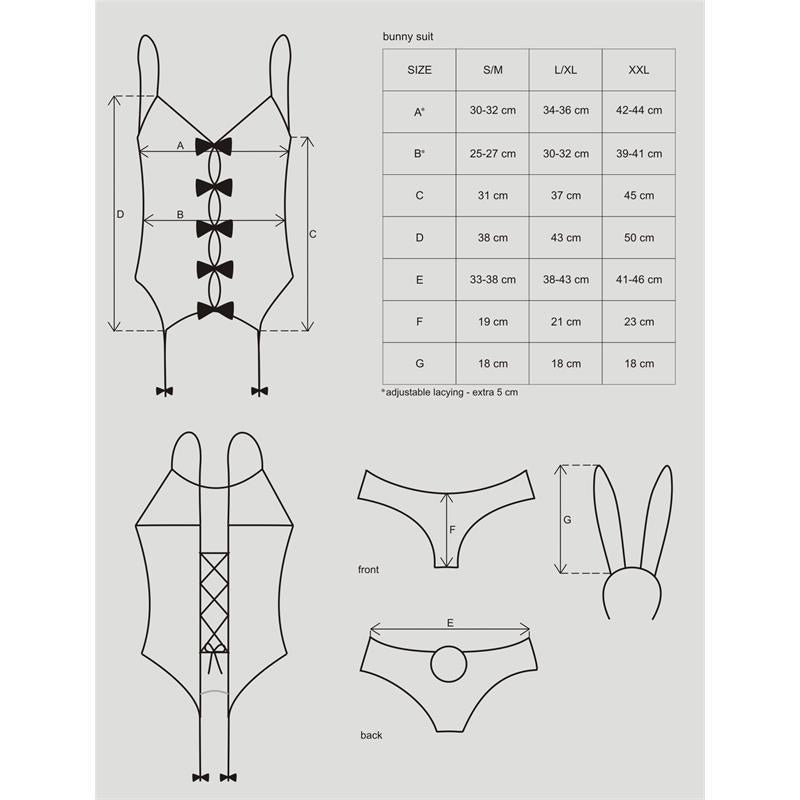 Bunny 4 pcs Bunny Costume Size L/XL