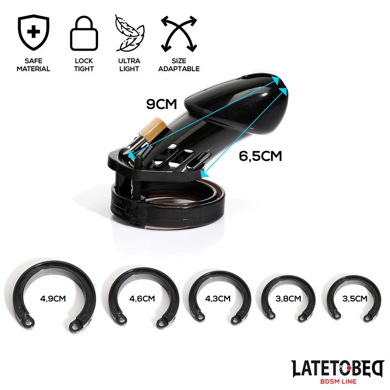 Chastity Penis Cage Long Black
