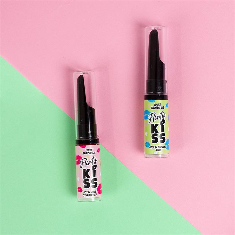 Flirty Kiss Strawberry and Mint Oral Sex Gels 2x8g