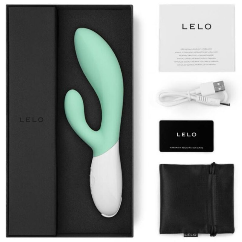 LELO - INA 3 GREEN RABBIT VIBRATOR LUXURY SEAWEED