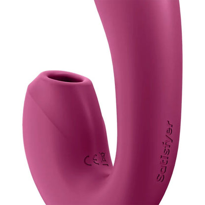 SATISFYER - SUNRAY STIMULATOR AND VIBRATOR APP RED