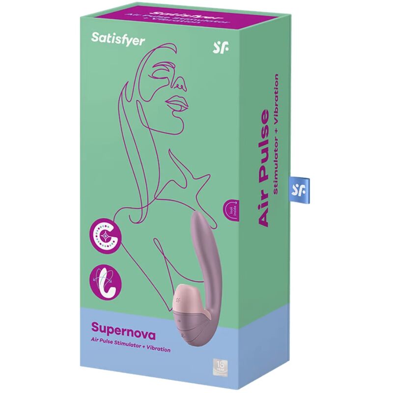 SATISFYER - SUPERNOVA AIR PULSE STIMULATOR & VIBRATION PINK