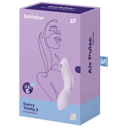 SATISFYER - CURVY TRINITY 2 AIR PULSE VIBRATOR PURPLE