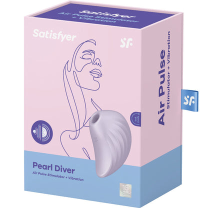 SATISFYER - PEARL DIVER AIR PULSE STIMULATOR & VIBRATOR VIOLET