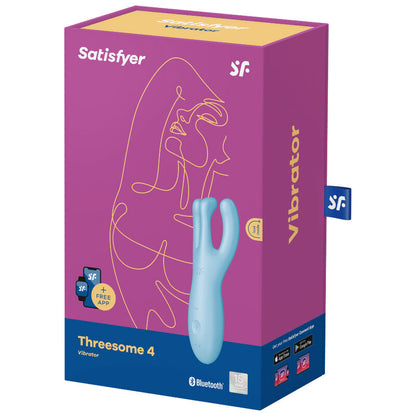 SATISFYER - THREESOME 4 VIBRATOR APP BLUE