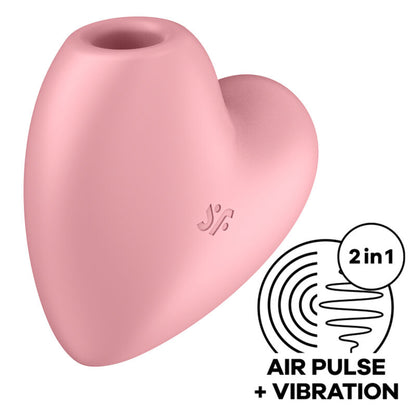 SATISFYER - CUTIE HEART AIR PULSE STIMULATOR & VIBRATOR PINK