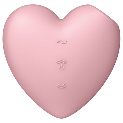 SATISFYER - CUTIE HEART AIR PULSE STIMULATOR & VIBRATOR PINK