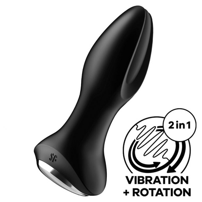 Satisfyer - Rotator Plug 2+ Vibrating Plug App Black