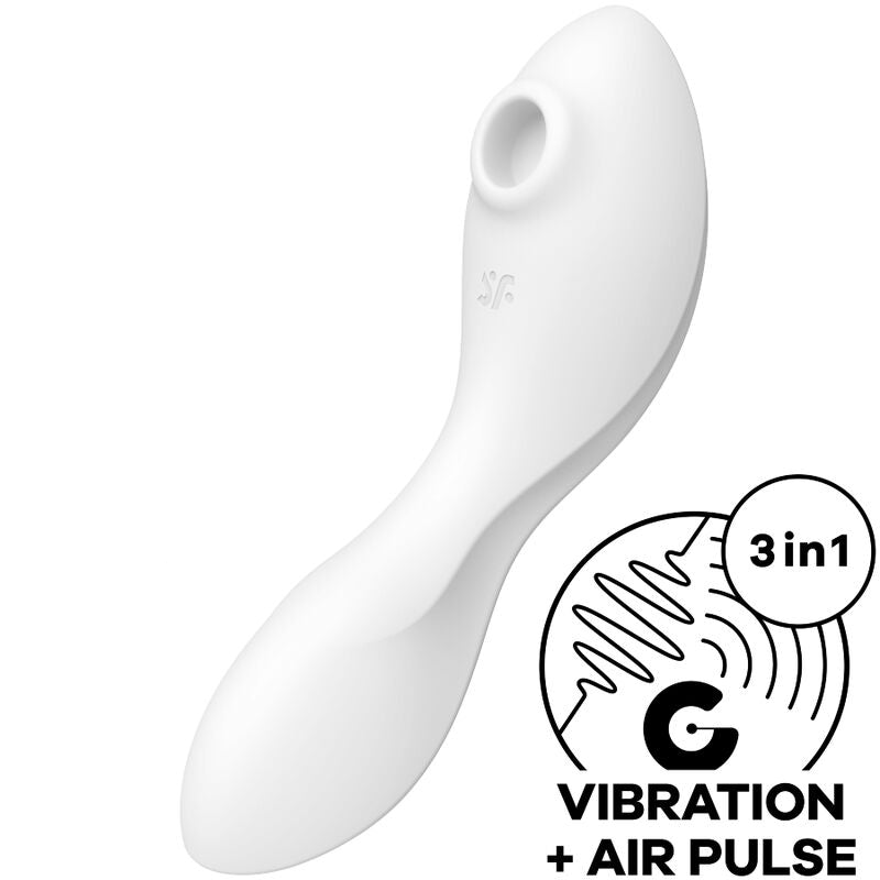 Satisfyer - Curvy Trinity 5 Air Pulse Stimulator & Vibrator App White