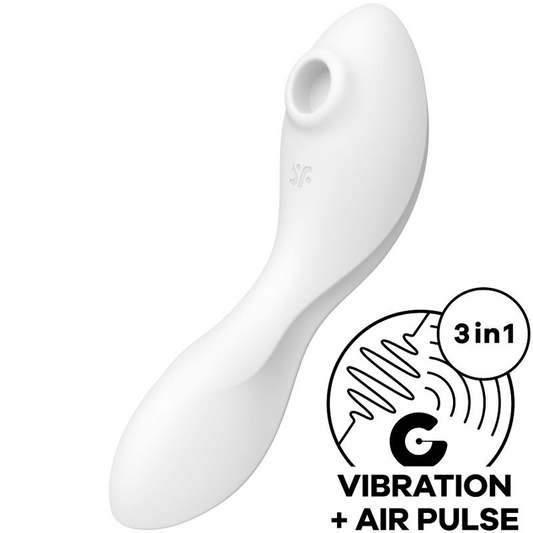 Satisfyer - Curvy Trinity 5 Air Pulse Stimulator & Vibrator App White